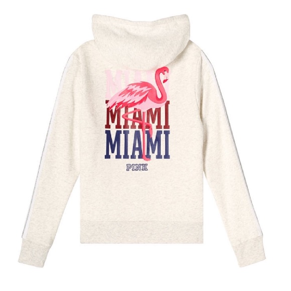 PINK Victoria's Secret Tops - PINK Victoria’s Secret zip up hoodie MIAMI 🏝
